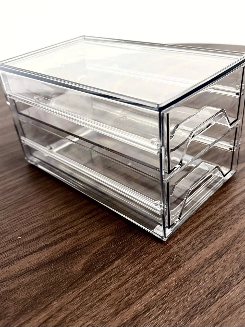 Clear Acrylic 2 Drawer Organizer Vanity Makeup Jewelry Desk Storage